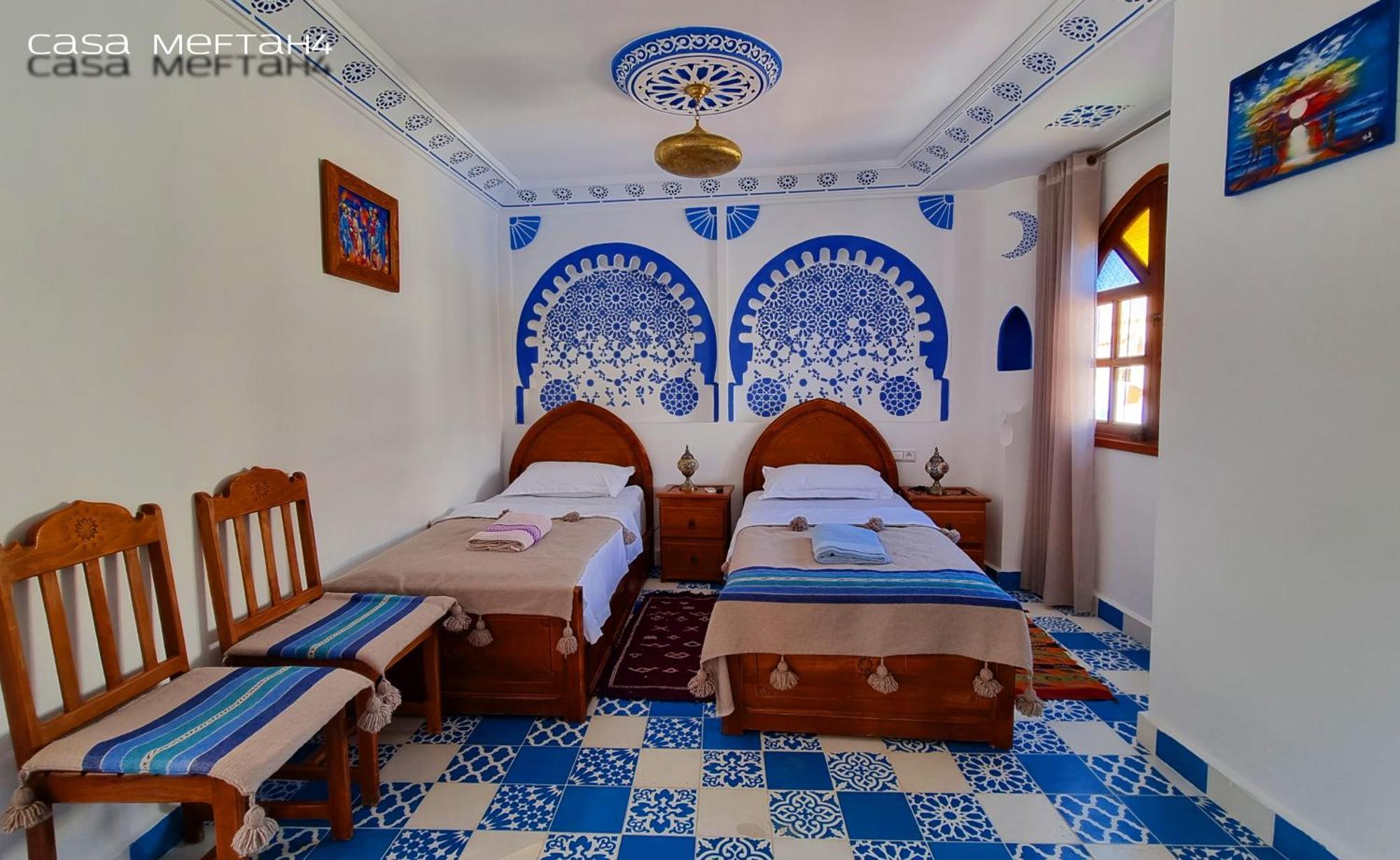Apartmán Casa Meftah Blue Šafšawán Exteriér fotografie